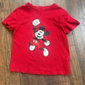 Disney Red Kids T-Shirt with Mickey Mouse Graphic
